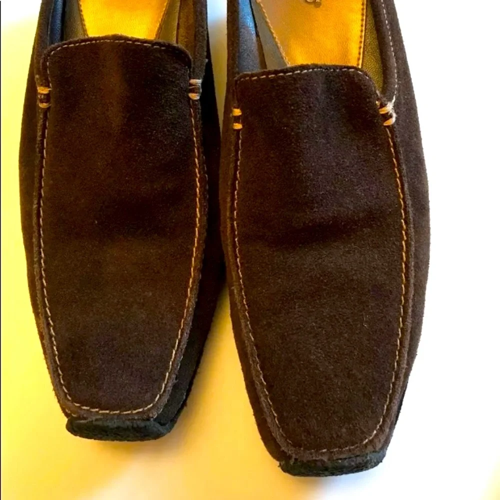 SPORTO Size 8-1/2 size 8.5 Brown Stitched Suede Leather 3